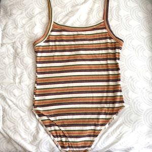 Forever 21 Striped Bodysuit